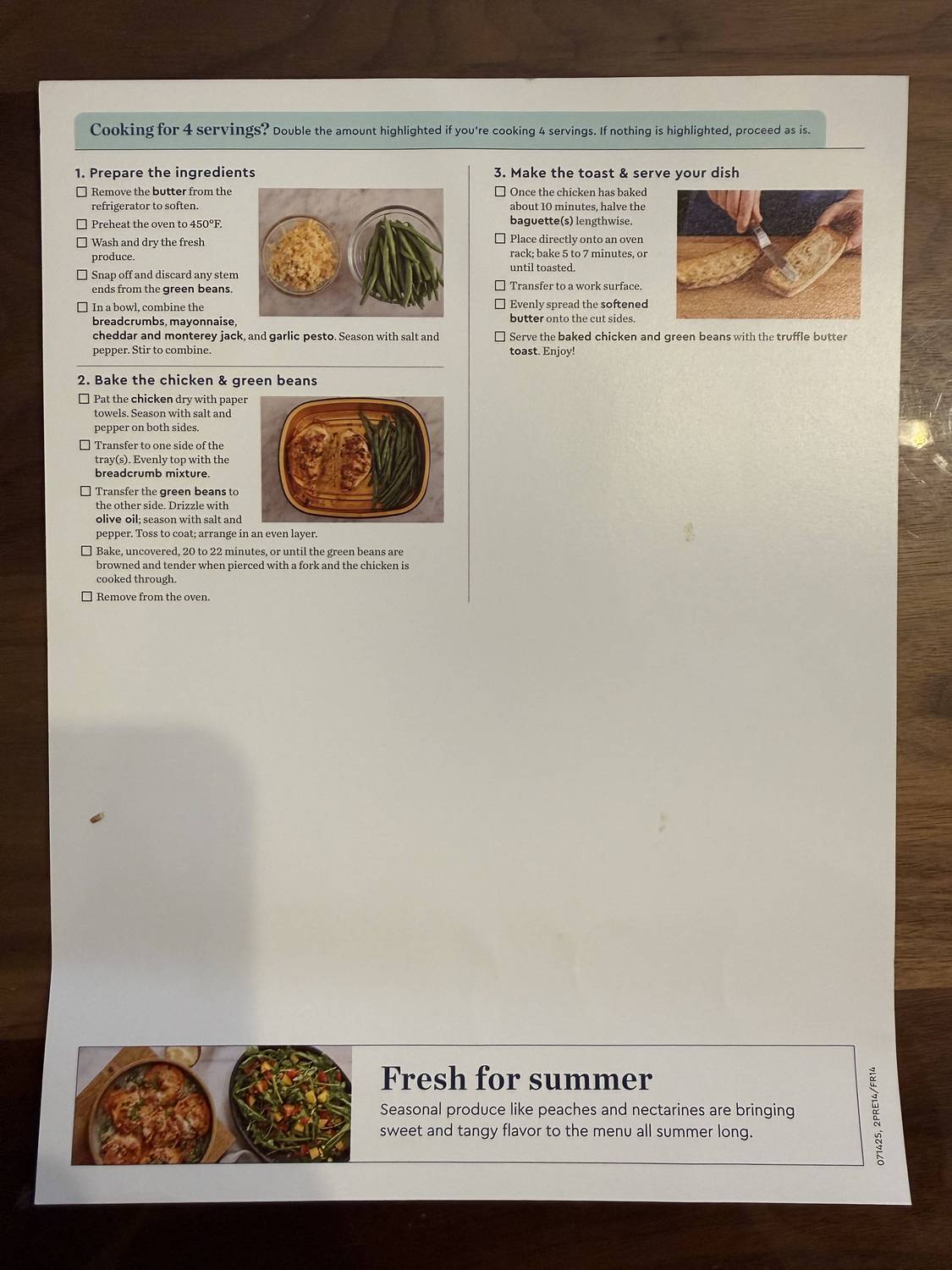 Recipe card back