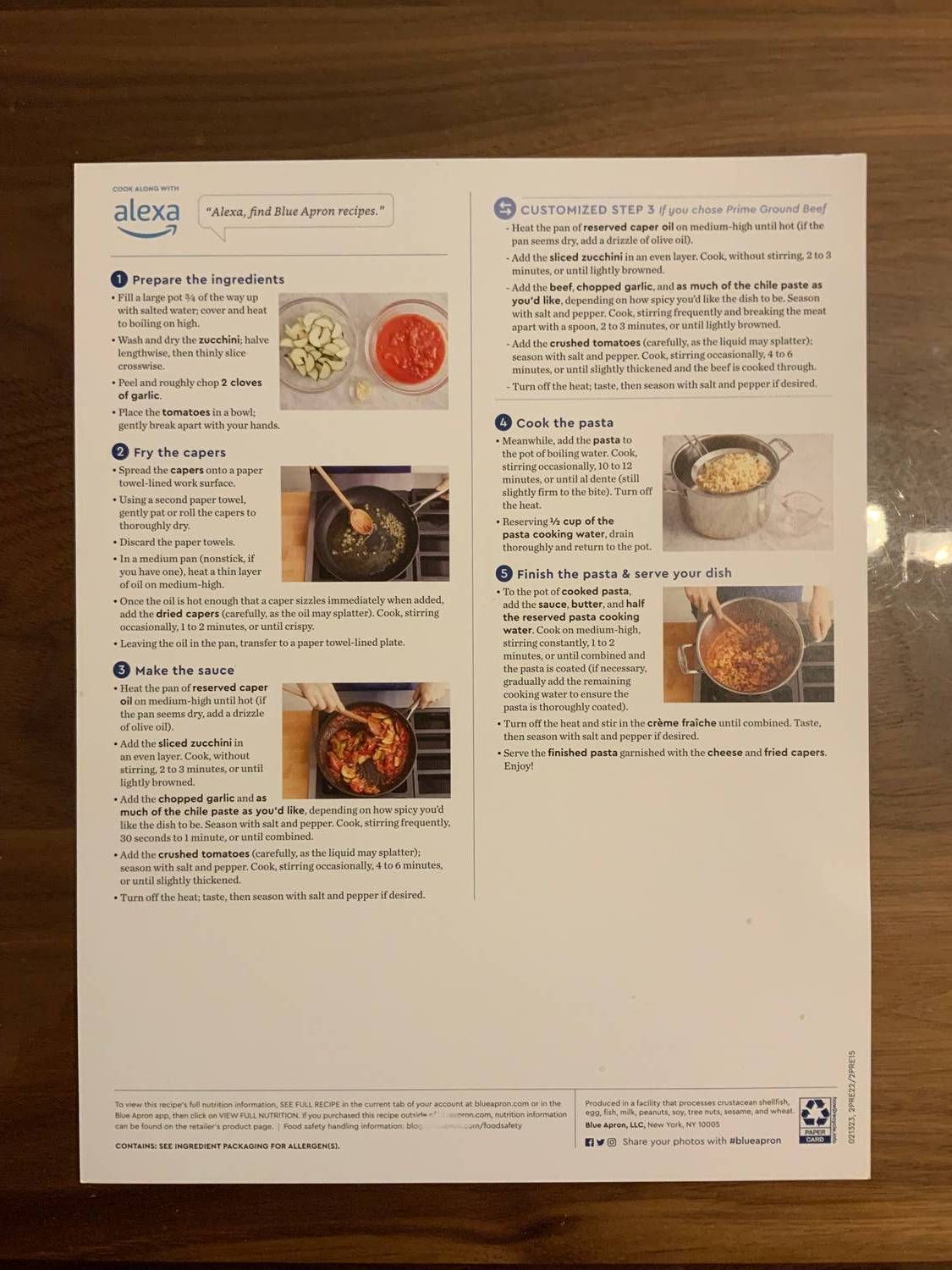 Recipe card back