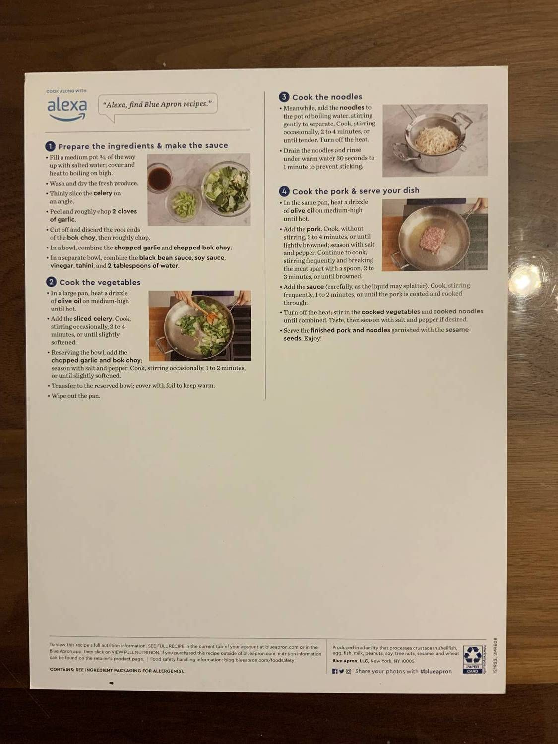 Recipe card back
