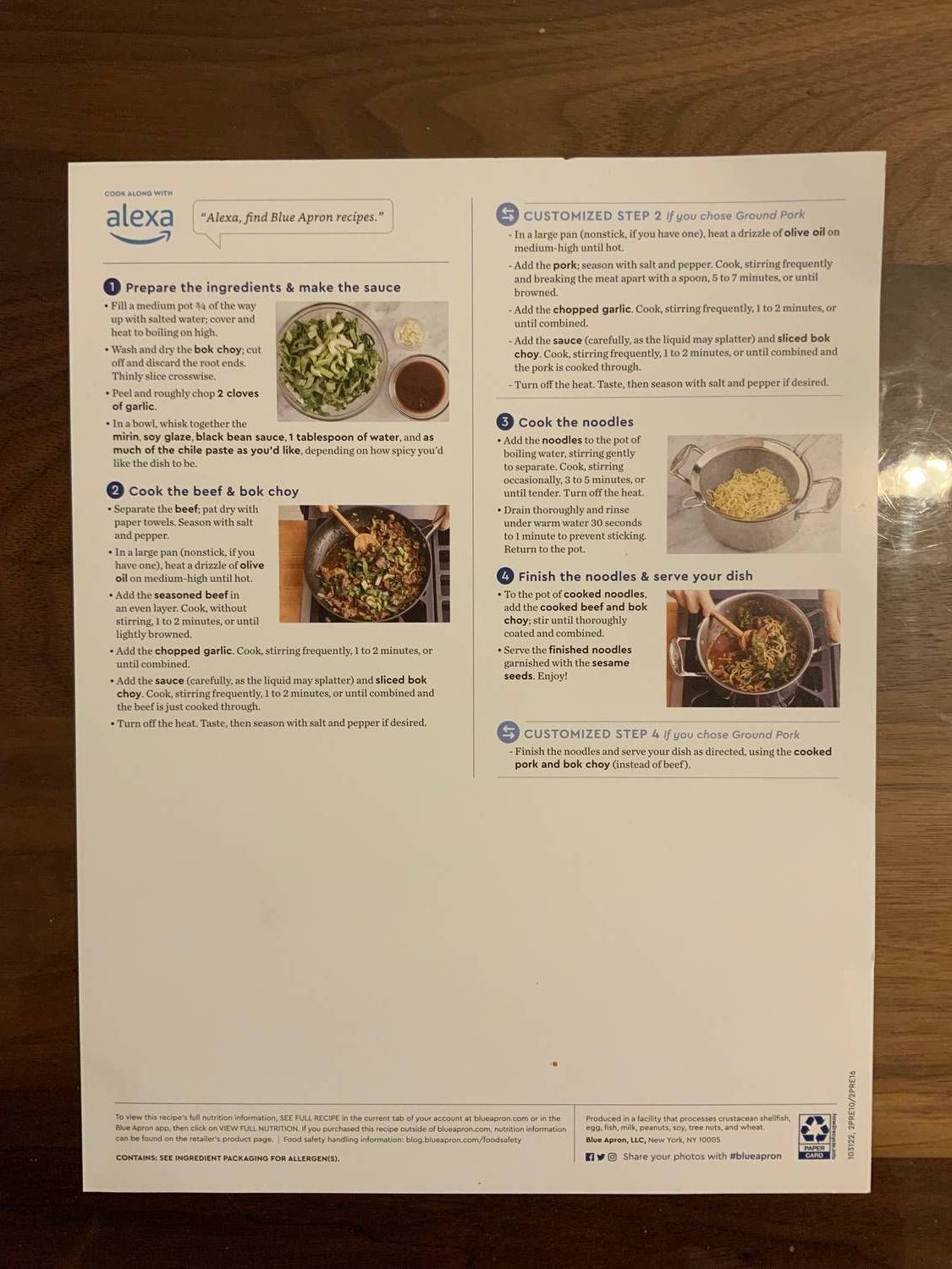 Recipe card back