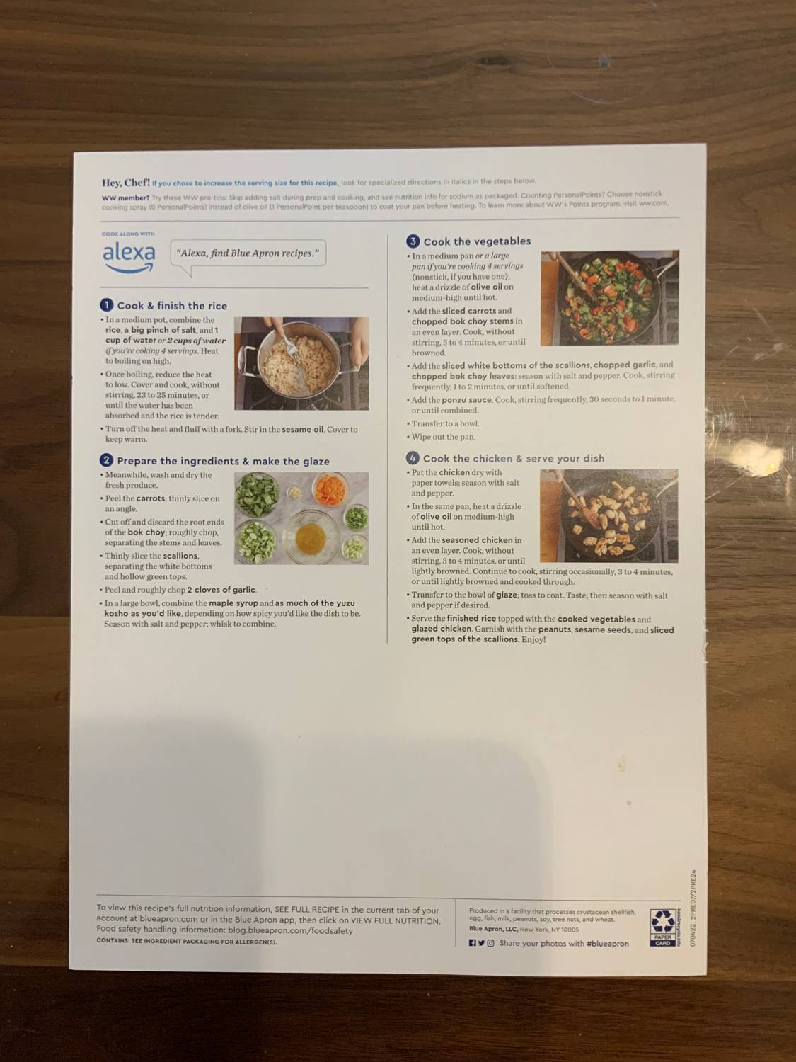 Recipe card back