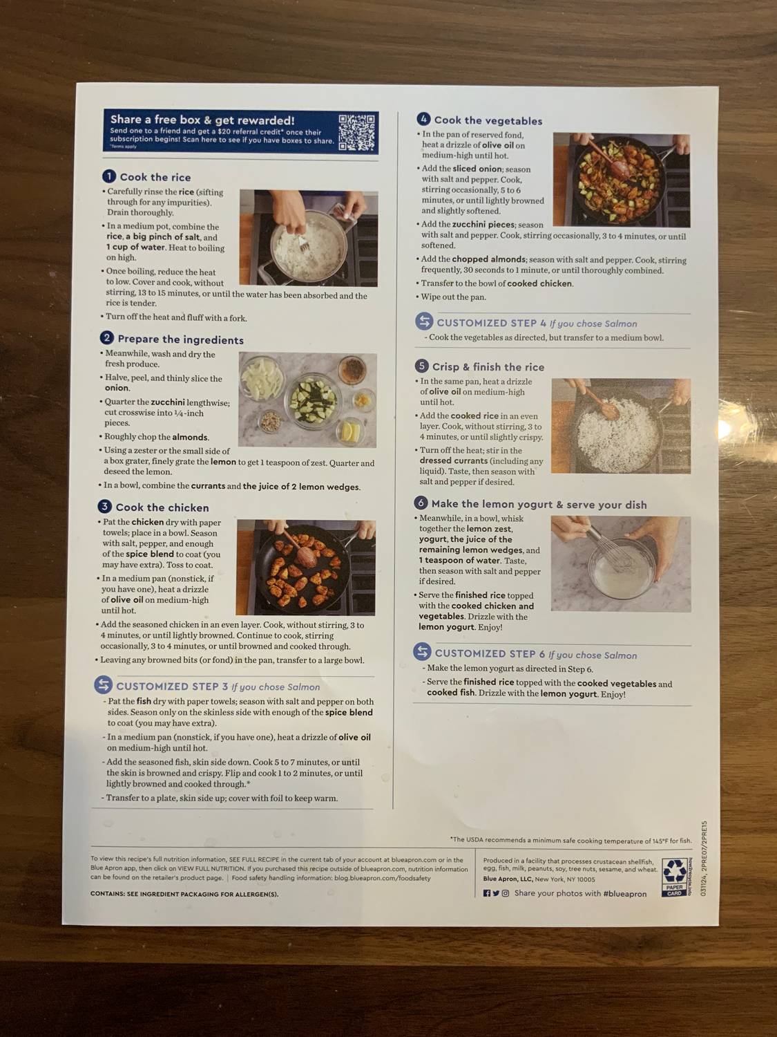 Recipe card back