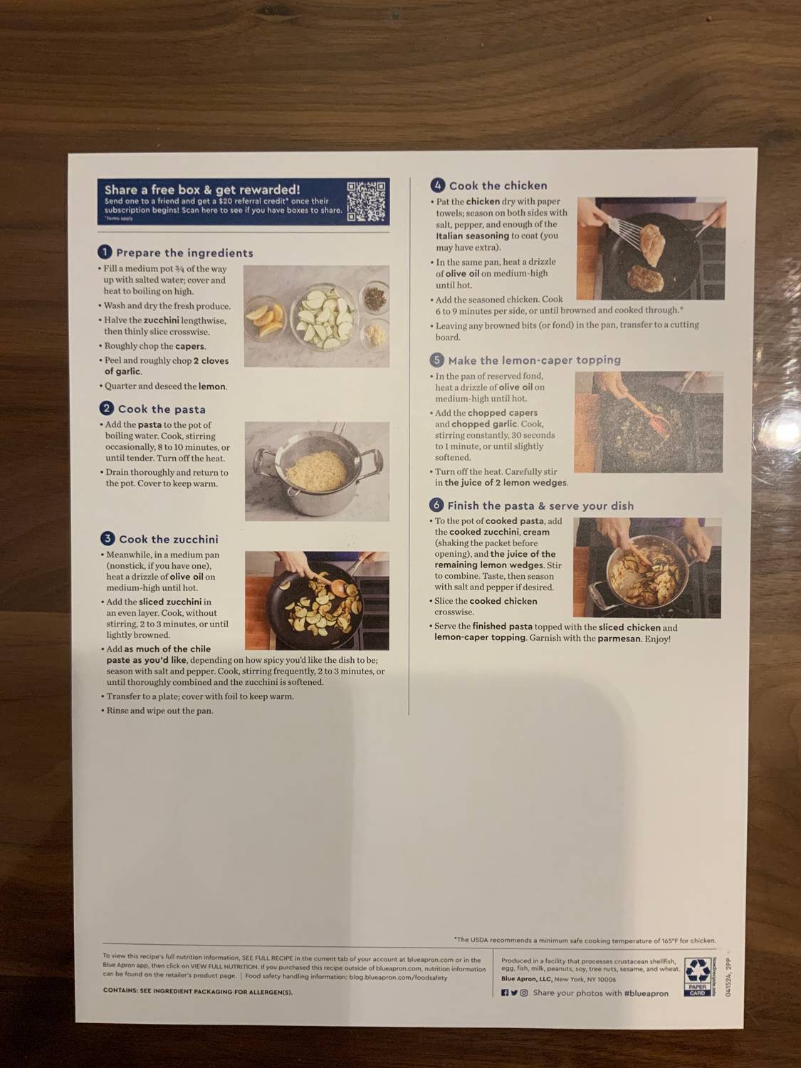 Recipe card back