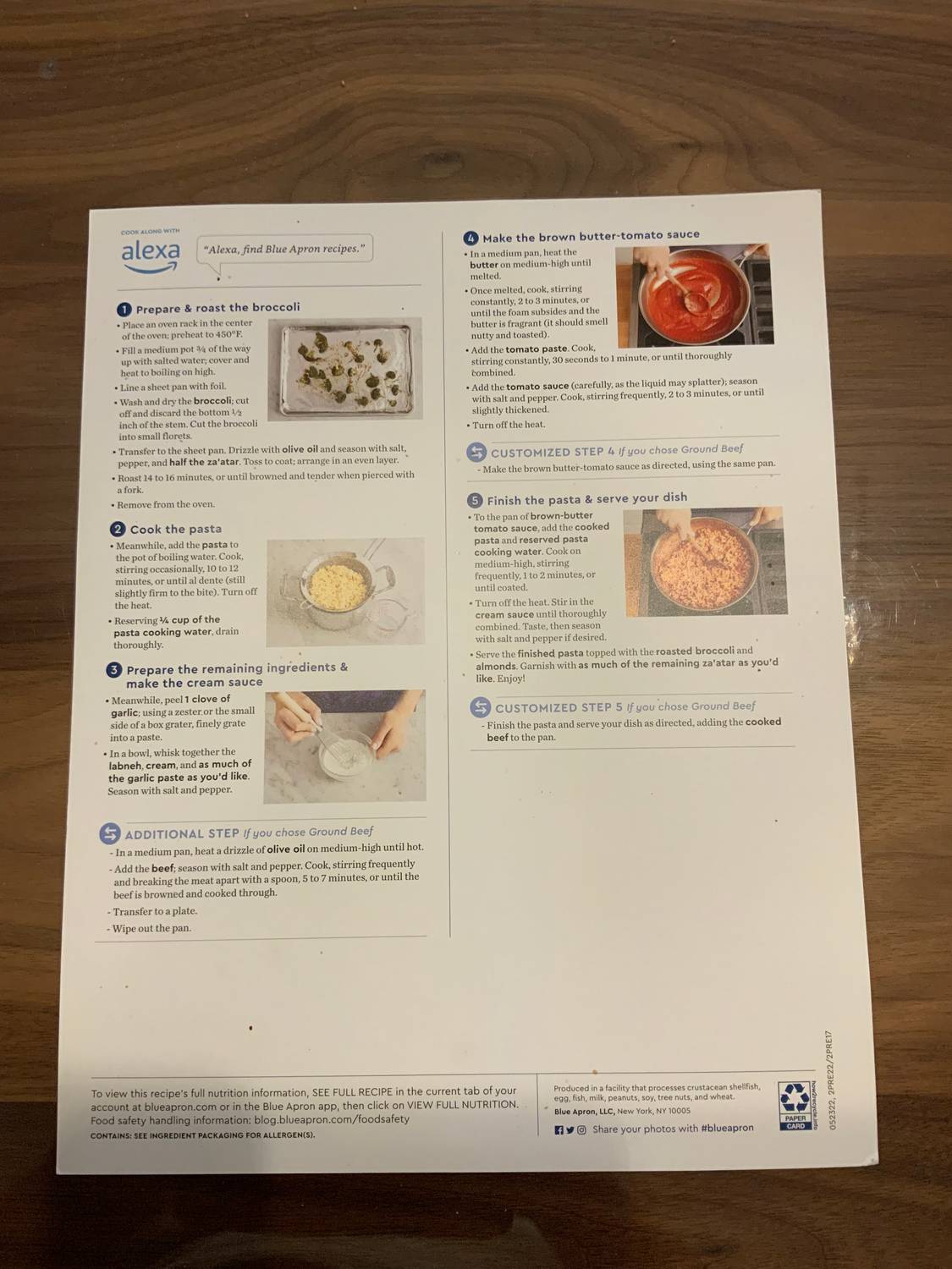 Recipe card back