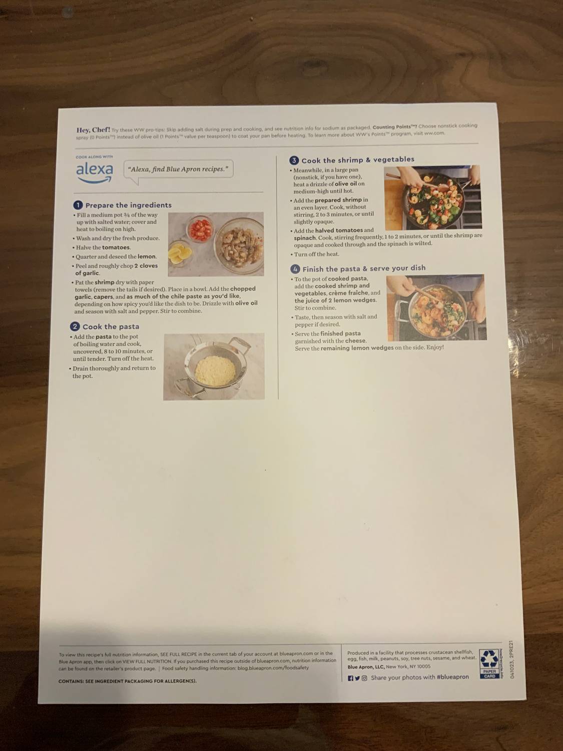 Recipe card back
