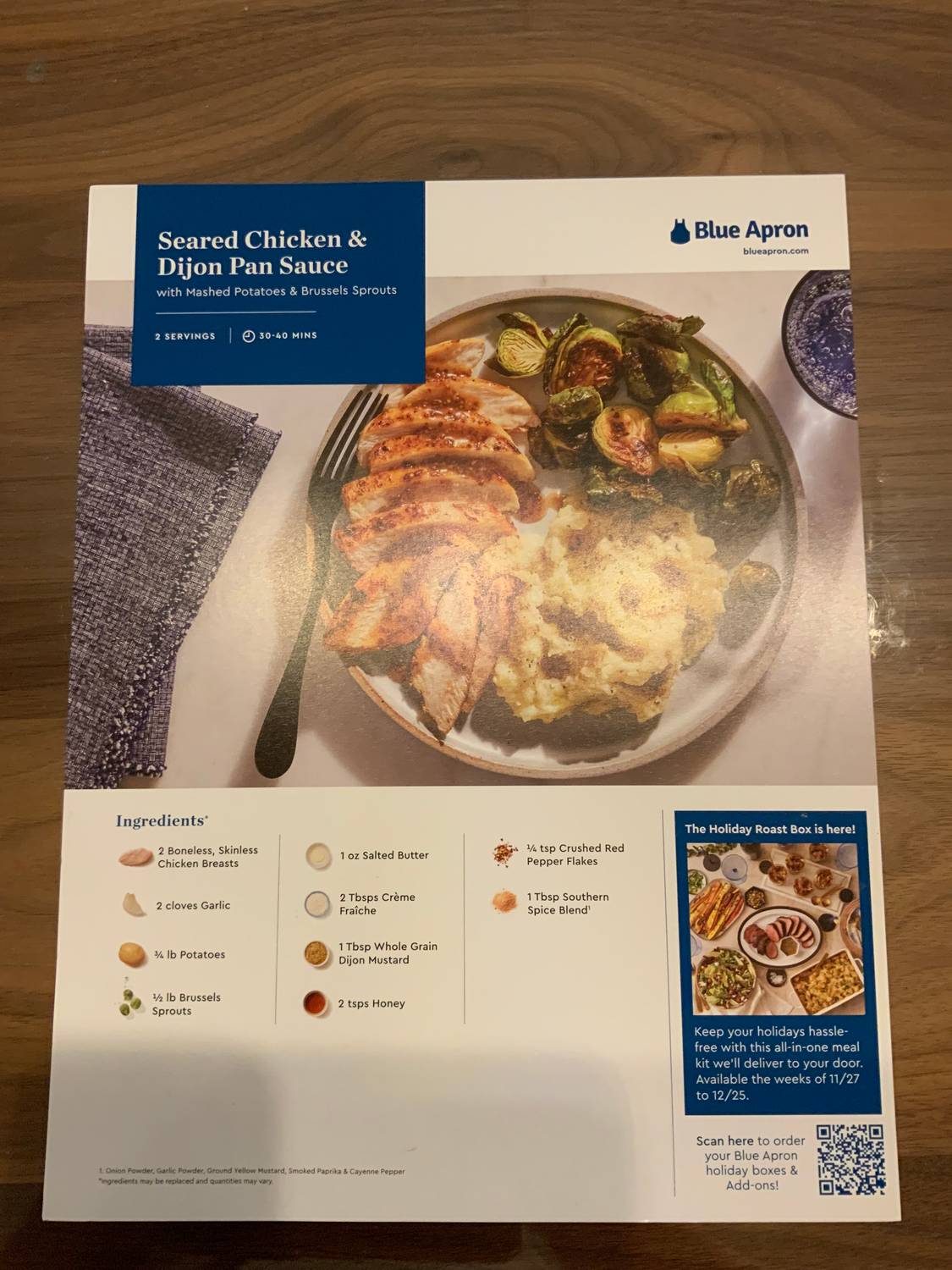Recipe card front