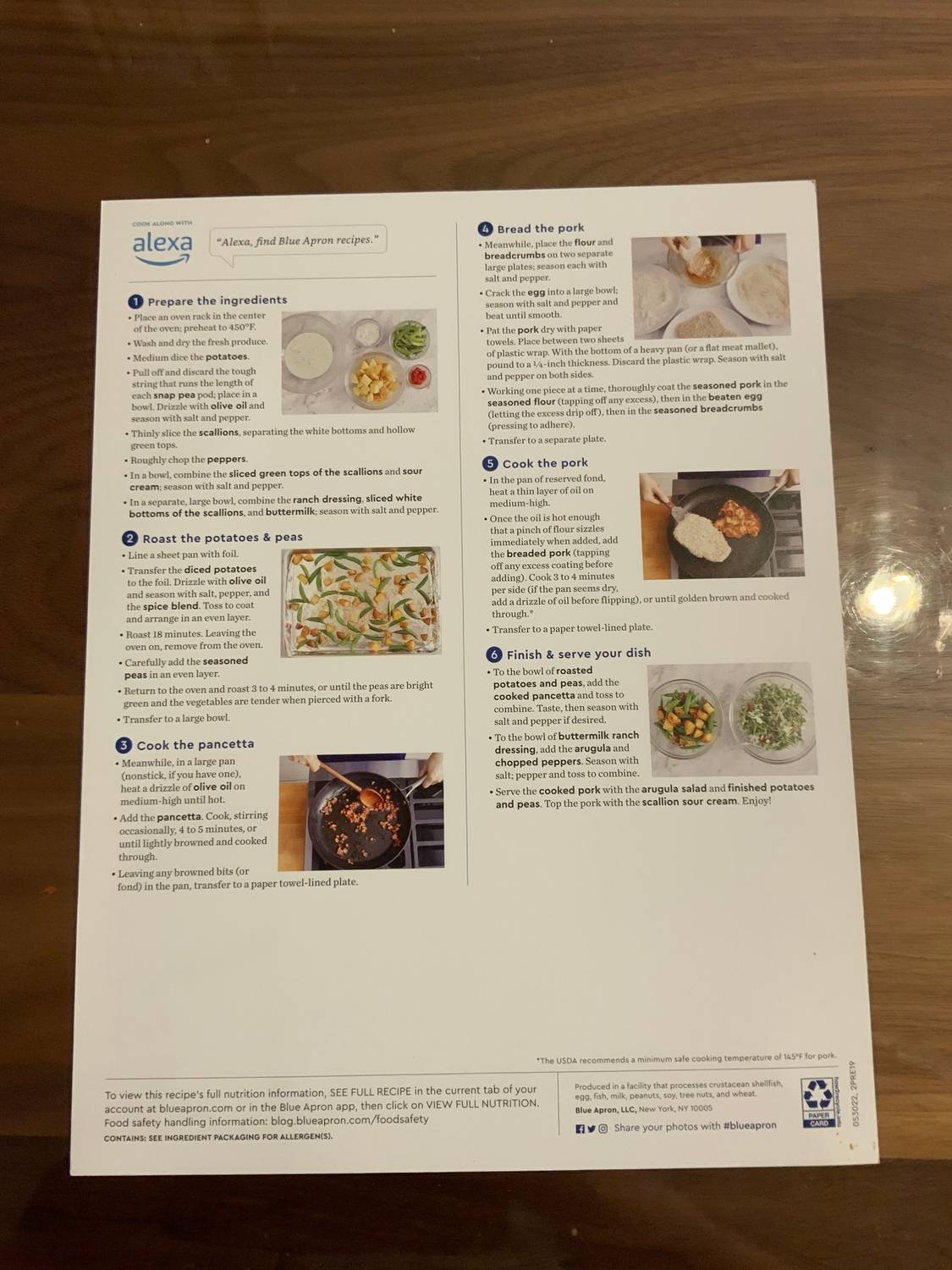 Recipe card back