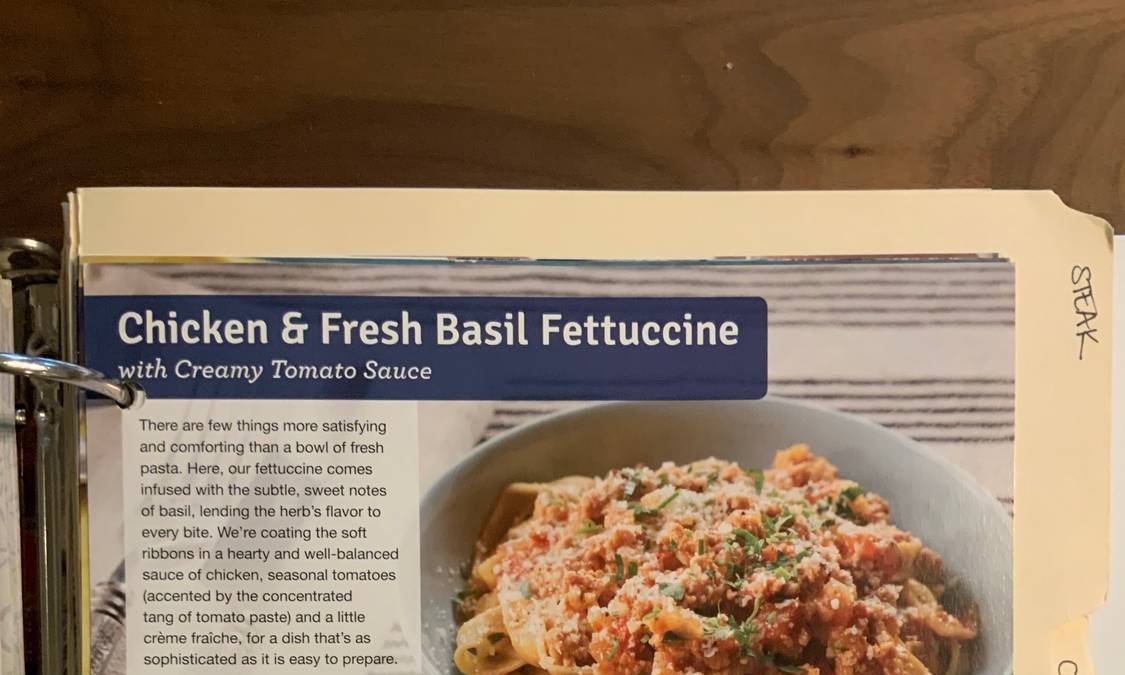 Chicken & Fresh Basil Fettuccine