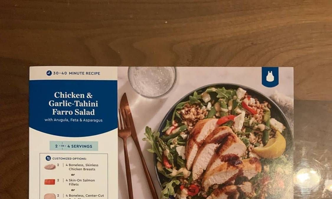 Chicken & Garlic-Tahini Farro Salad