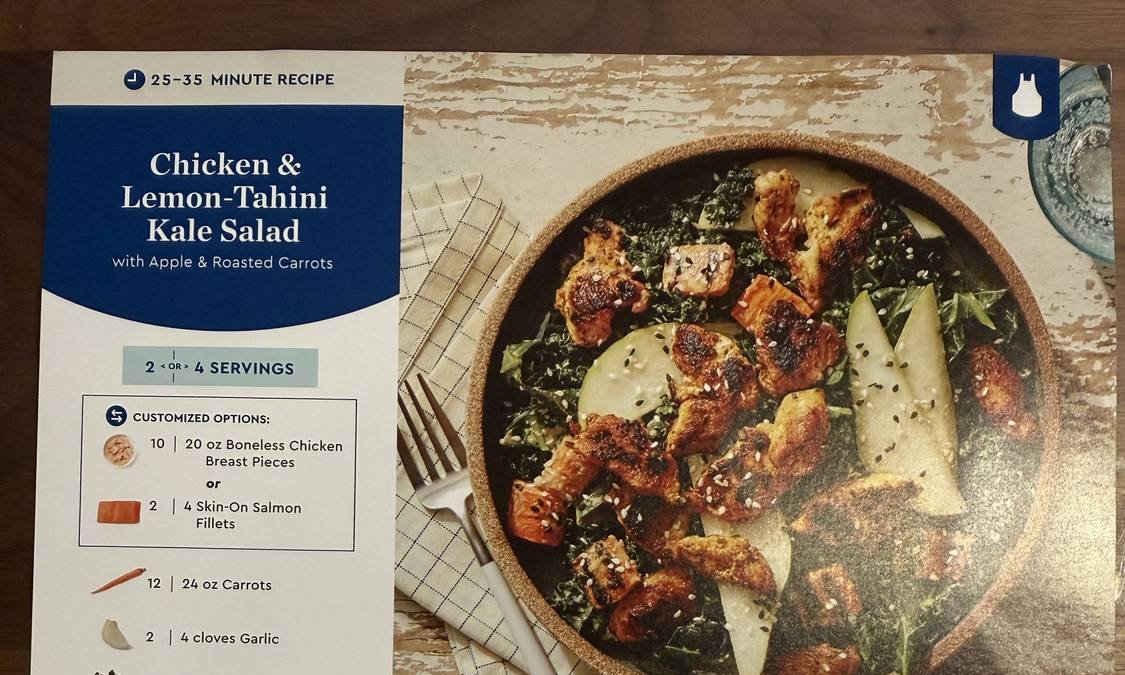 Chicken & Lemon-Tahini Kale Salad