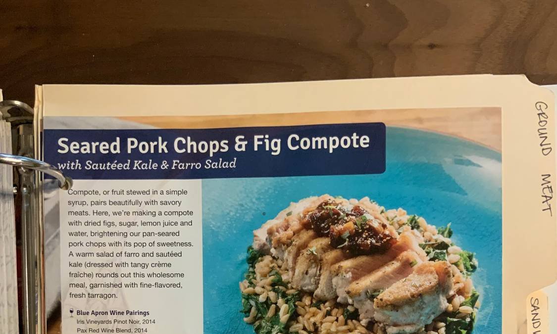 Seared Pork Chops & Fig Compote