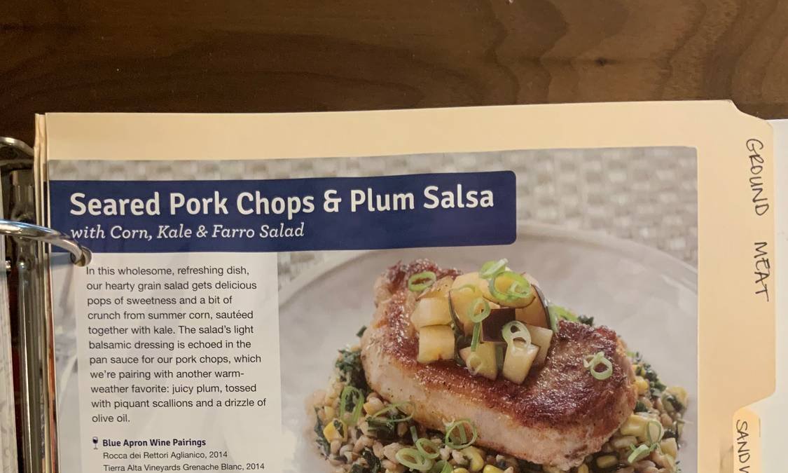 Seared Pork Chops & Plum Salsa