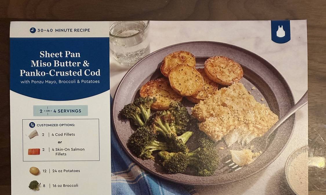 Sheet Pan Miso Butter & Panko-Crusted Cod